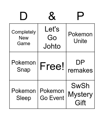 Pokemon Bingo Card