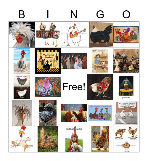 Chickens Bingo Card