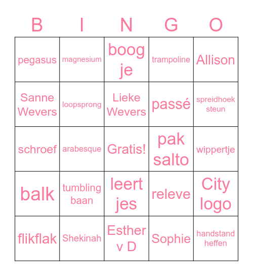 City Bingo! Bingo Card