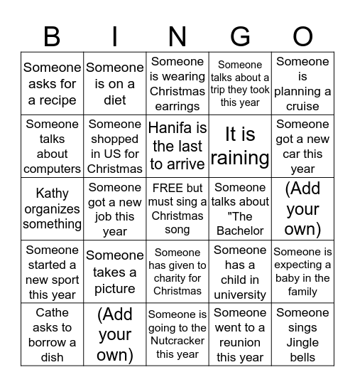 Sheryll's 2012 Bingo Card