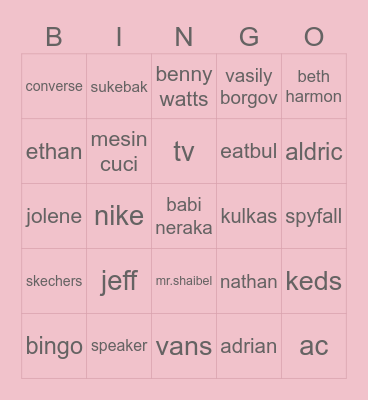 lalachu😽 Bingo Card