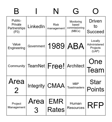ABM 2021 Bingo Card