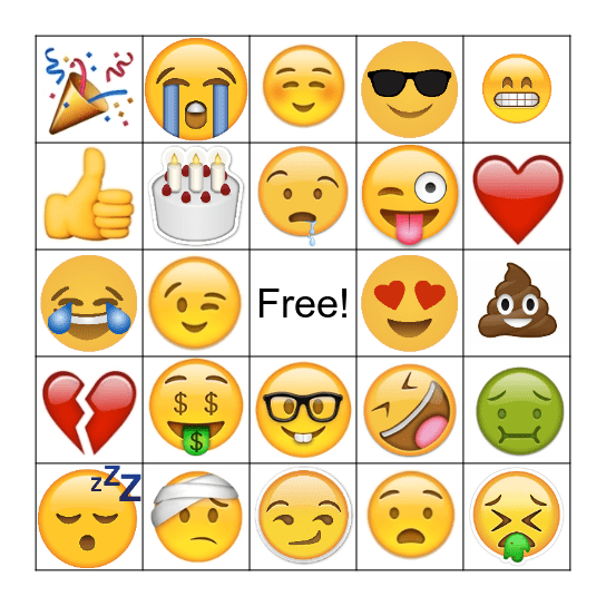 Emoji Bingo Card