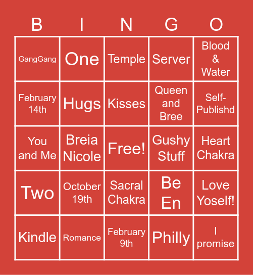 (Un)covering Love Bingo Card