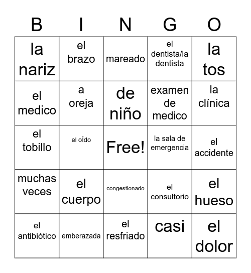 La loteria Bingo Card