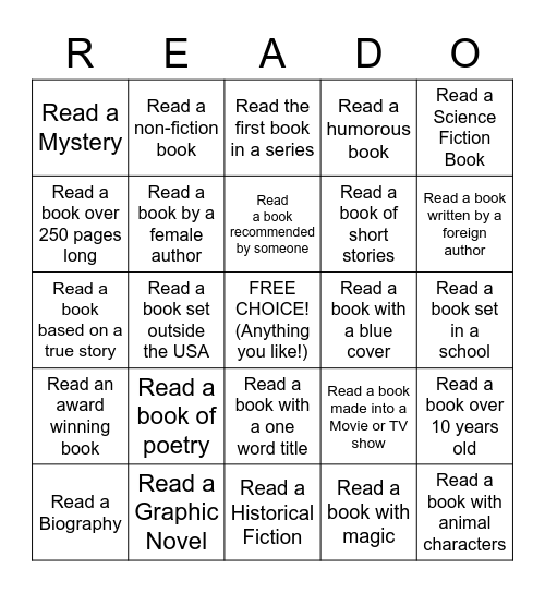 GATE BOOK BINGO CHALLENGE Bingo Card