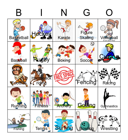 Sports BINGO Card