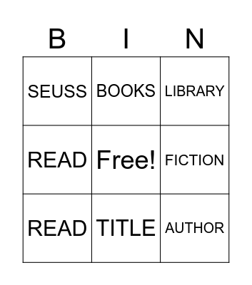 READ ACROSS AMERICA Bingo Card