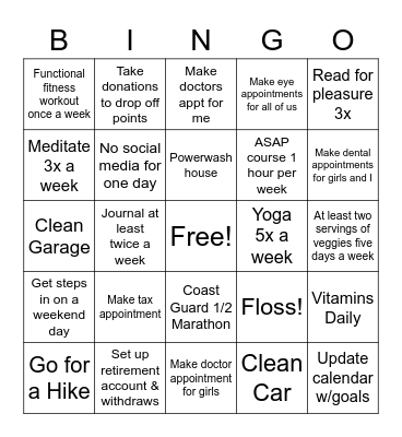 March Bingo Card
