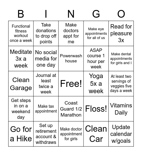 March Bingo Card