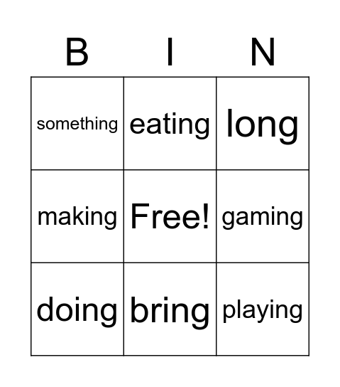 March Week 2 Bingo Card