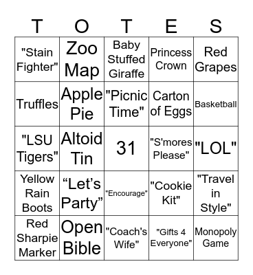 I Heart 31 Bingo Card