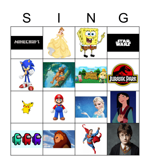 Music Bingo Card