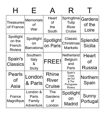 Valentine's Bingo Card