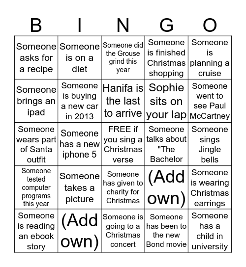 Sheryll's 2012 Bingo Card