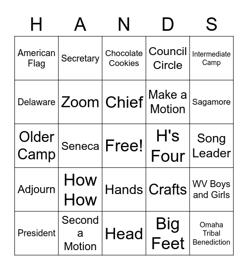 ❤🙌🍀4-H 🍀🙌❤ Bingo Card