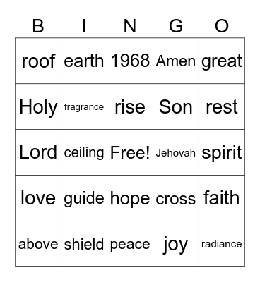 February 28 Worship Bingo (Listen for words during worship and check them off when you hear them)  Just for fun - no prizes. Bingo Card