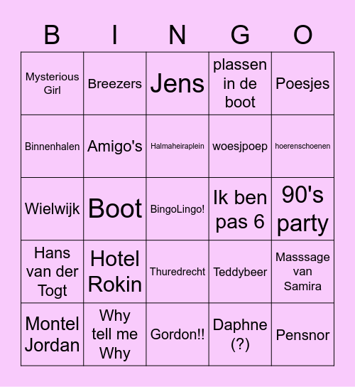 Deb&Steef BingoLIngo Bingo Card
