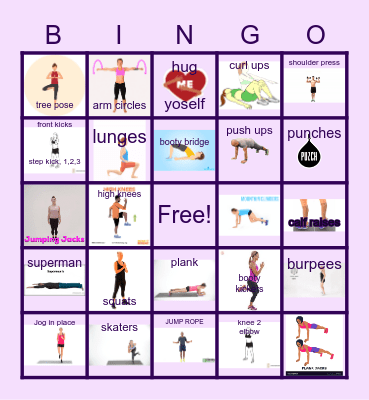 panthers fitness BINGO Card