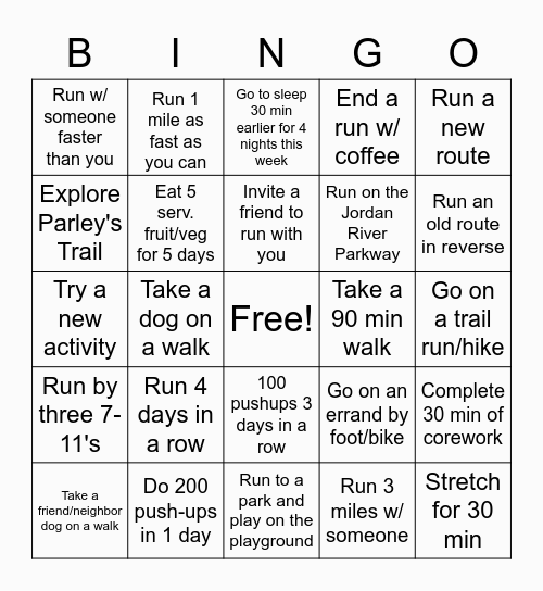 Aimee's Rad Bingo Card