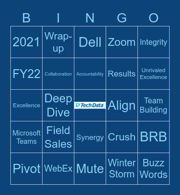 TECH DATA NATIONAL SALES MEETING! Bingo Card