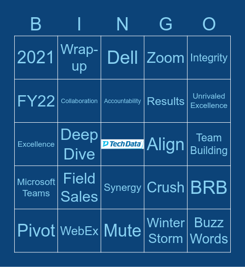 TECH DATA NATIONAL SALES MEETING! Bingo Card