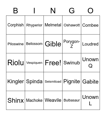 THE VORTEX CUP Bingo Card
