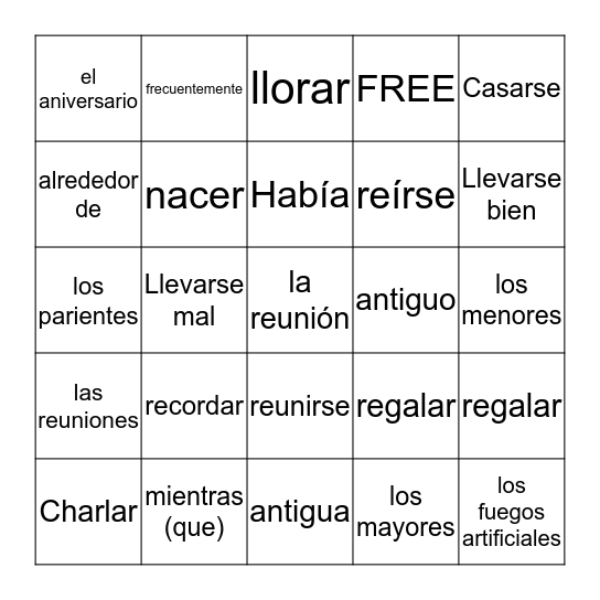 Capítulo 4B Bingo Card