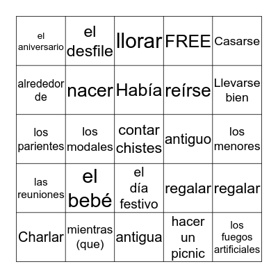 Capítulo 4B Bingo Card