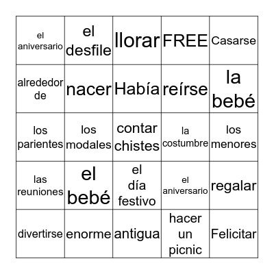 Capítulo 4B Bingo Card