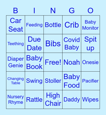 ES Pharma Baby Bingo Card