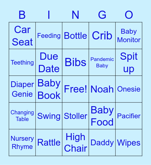 ES Pharma Baby Bingo Card