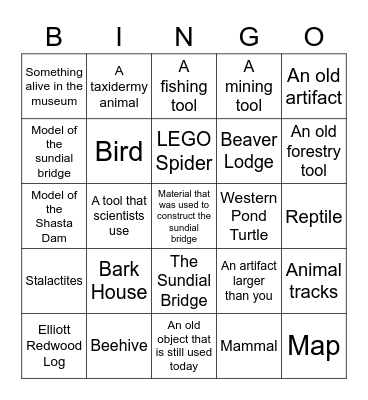 Turtle Bay Scavenger Hunt Bingo Card