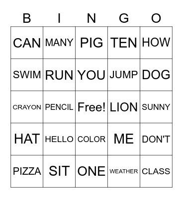 Review Bingo Card