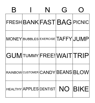 BONK, THE HEALTHY MONSTER BINGO Card