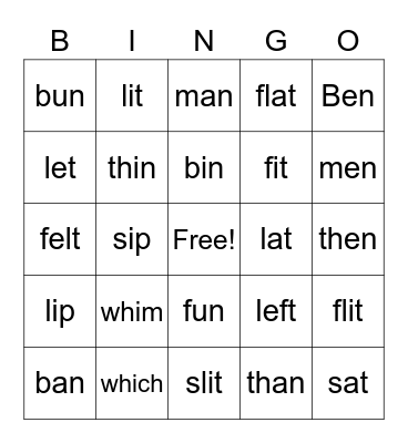 Happy Friday! Bingo Card