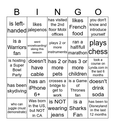 Bingo Card