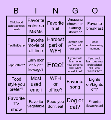 Online Bingo sa KFR Bingo Card