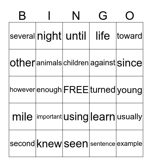 Bingo Card