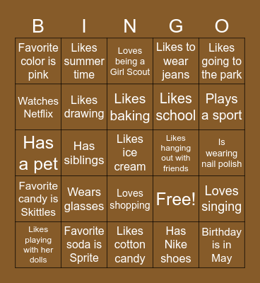 The Big Wind Blows Bingo Card