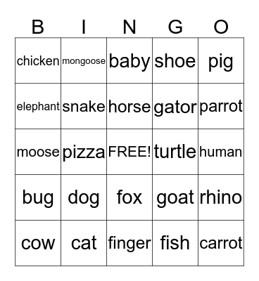 SuperBowl Commercial Bingo Card