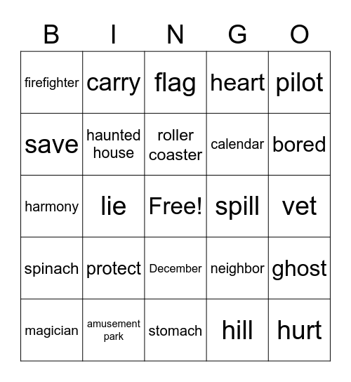 My Next Reading 3 Unit.10~16 Bingo Card