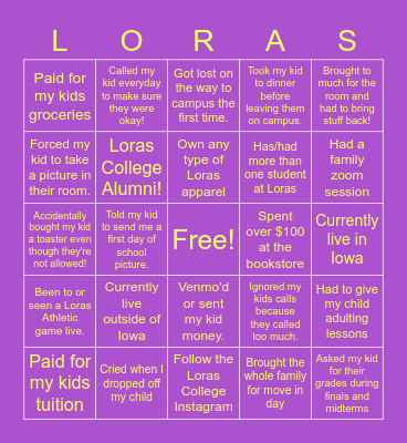 Duhawks Connected Bingo! Bingo Card