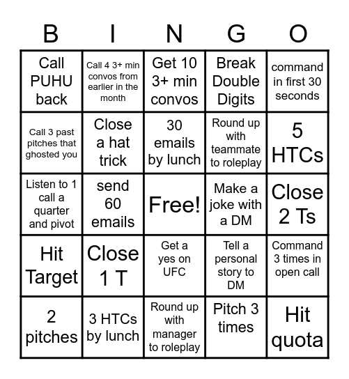 LDOM BINGO Card