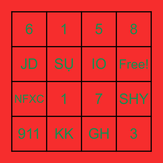 BINGO HALOGEN Bingo Card