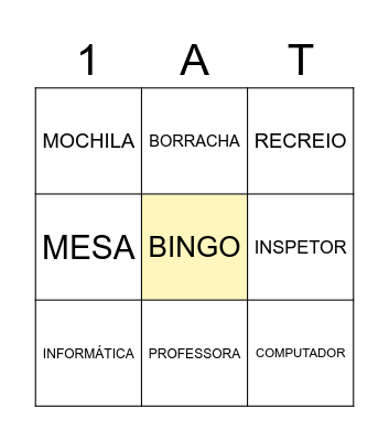 1AT (2021) Bingo Card