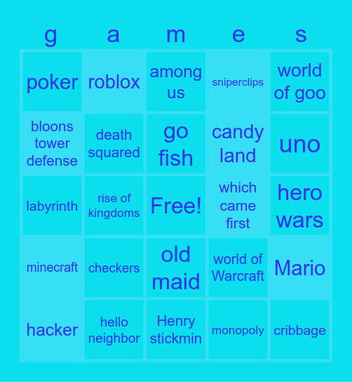 look at that v Bingo Card