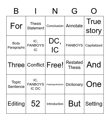 MOCK STAAR REVIEW Bingo Card