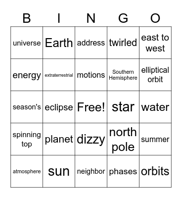 Unit 7 Lesson 1 Bingo Card