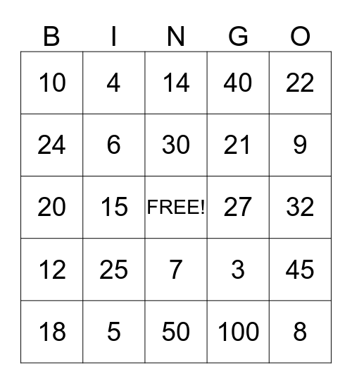 Area of a Triangle Bingo Card